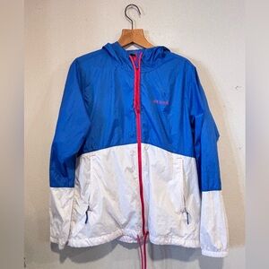 Columbia Women's Flash Forward Windbreaker Jacket  color block 🇺🇸🌟 Olympics!